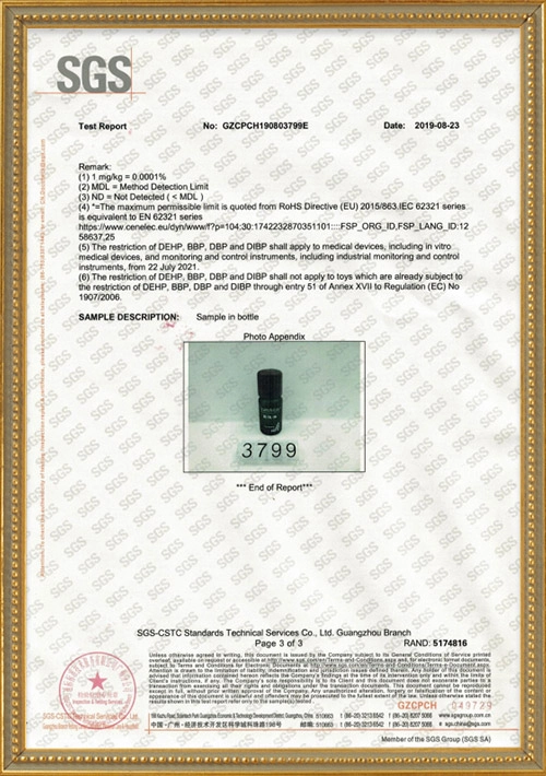 SGS-Certificate-3 - Saintdeland Fragrance