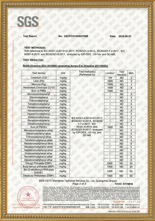 SGS-Certificate - Saintdeland Fragrance