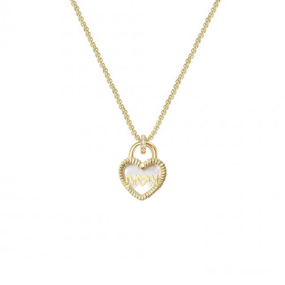 Valentine's Day Heart Mother of Pearl Necklace – Love and Elegance 2 - Zhefan Jewelry