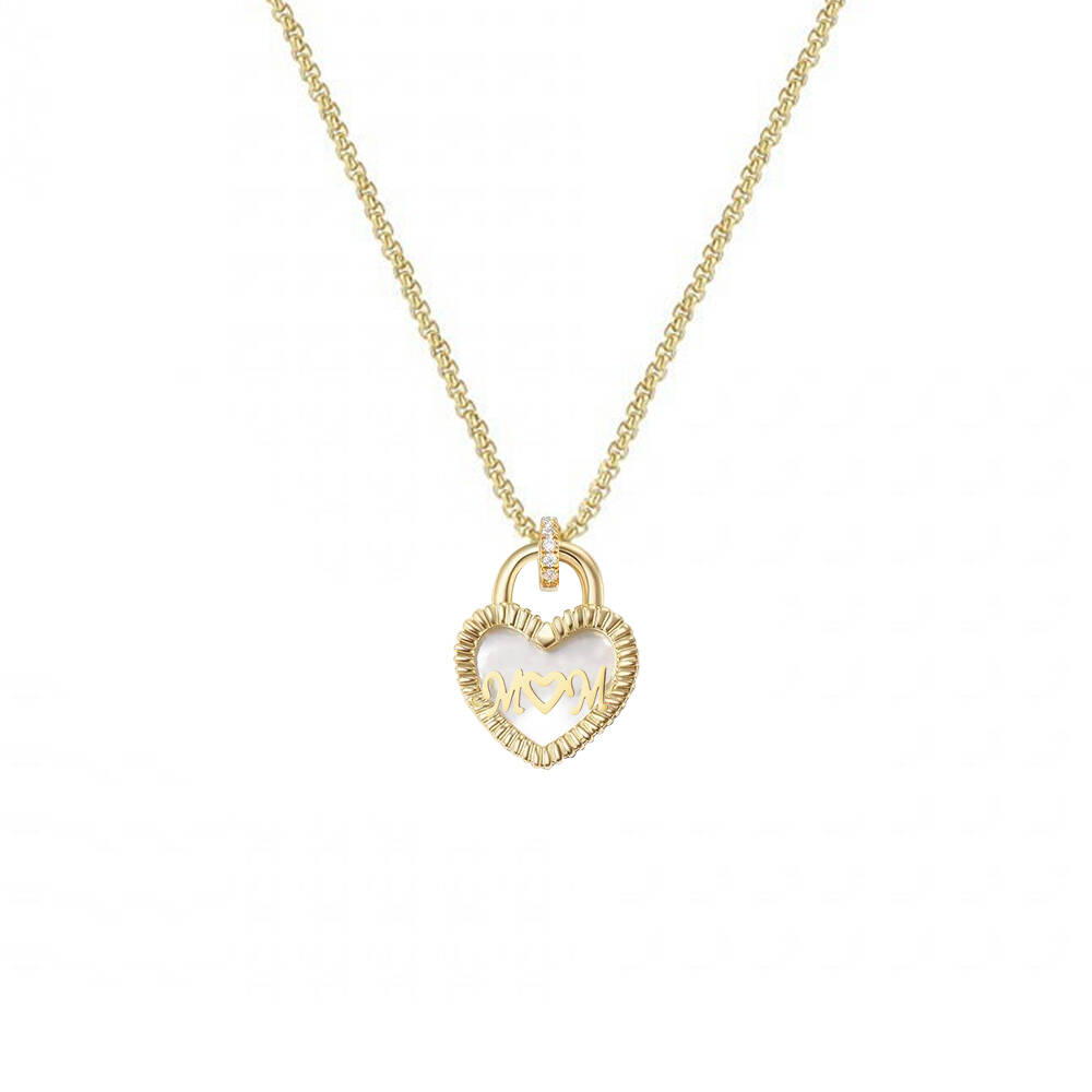 Valentine's Day Heart Mother of Pearl Necklace &ndash; Love and Elegance 2