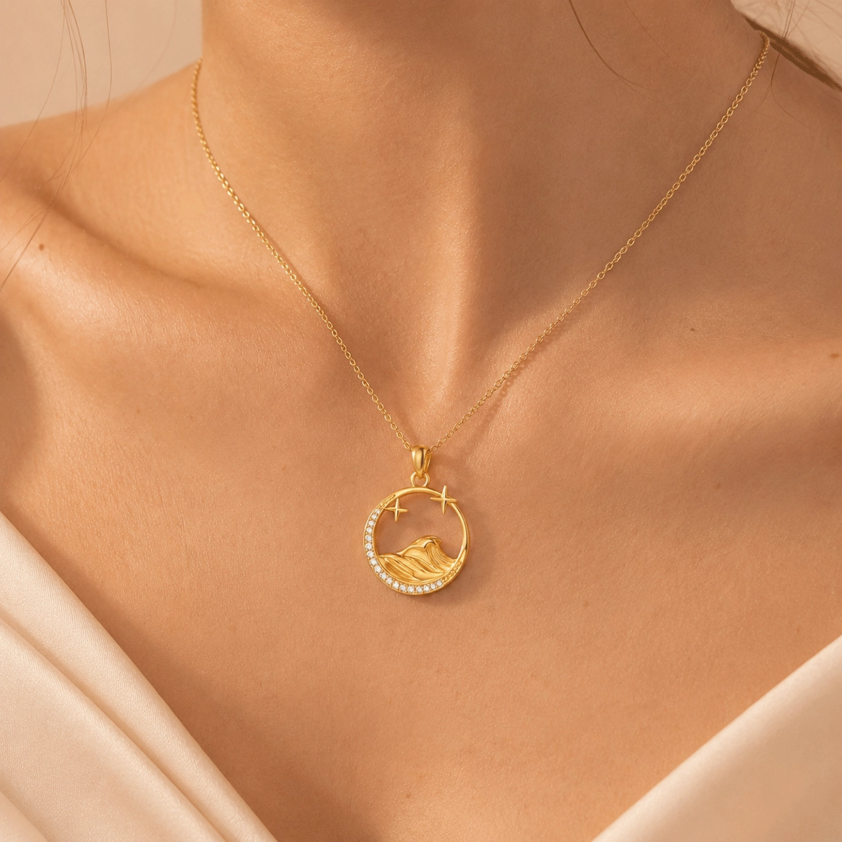 18K-gold-plated-brass-pendant-necklace - Zhefan Jewelry