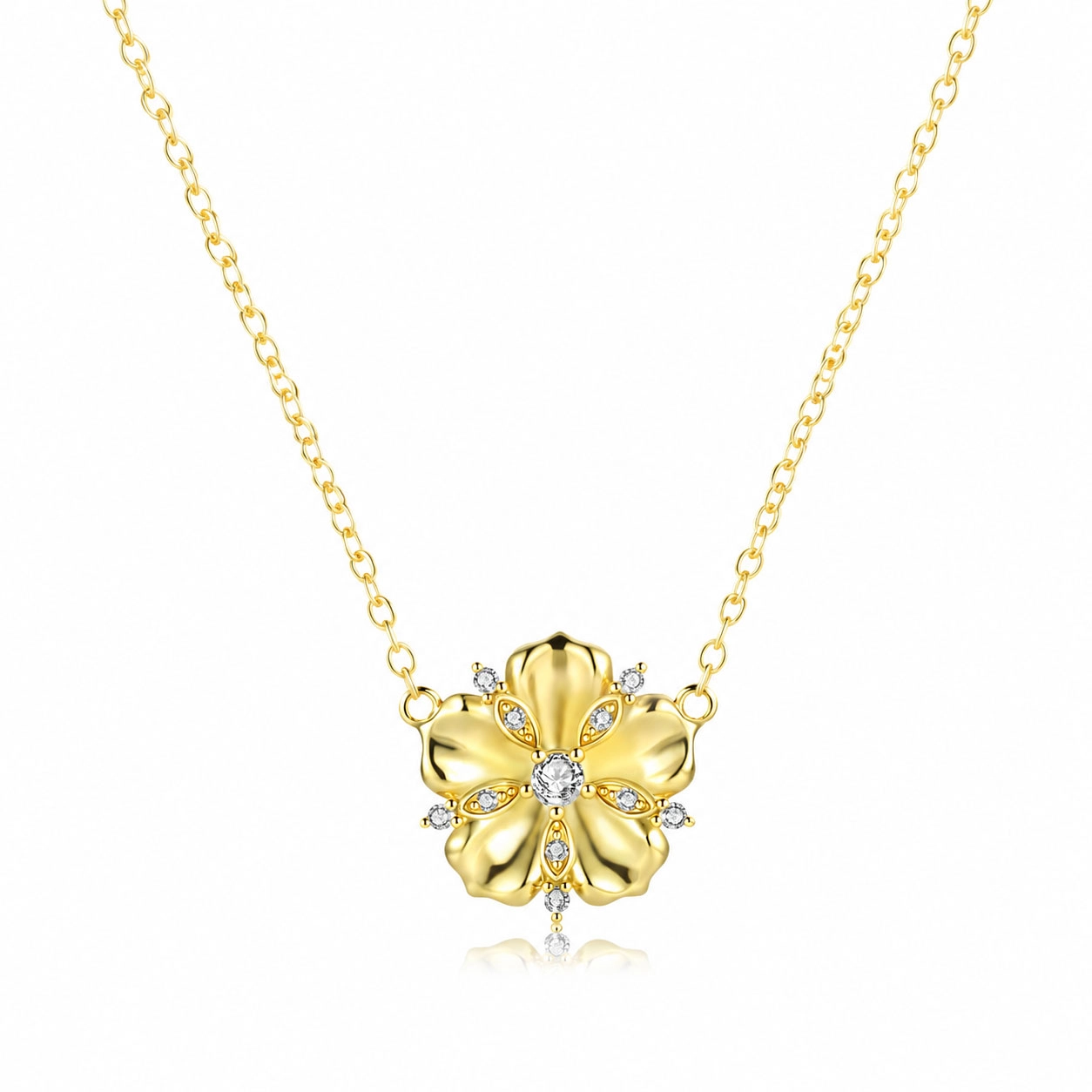 18k-gold-plated-clover-necklace-(1) - Zhefan Jewelry