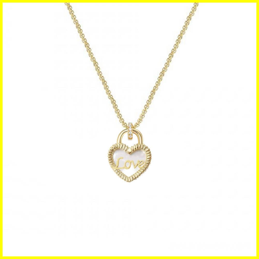 Valentine's Day Heart Mother of Pearl Necklace – Love and Elegance 1 - Zhefan Jewelry