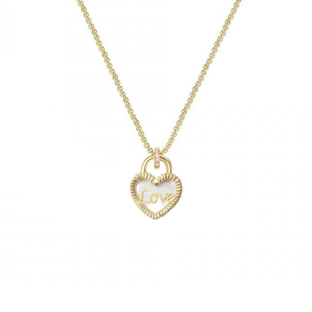 Valentine's Day Heart Mother of Pearl Necklace – Love and Elegance 1 - Zhefan Jewelry