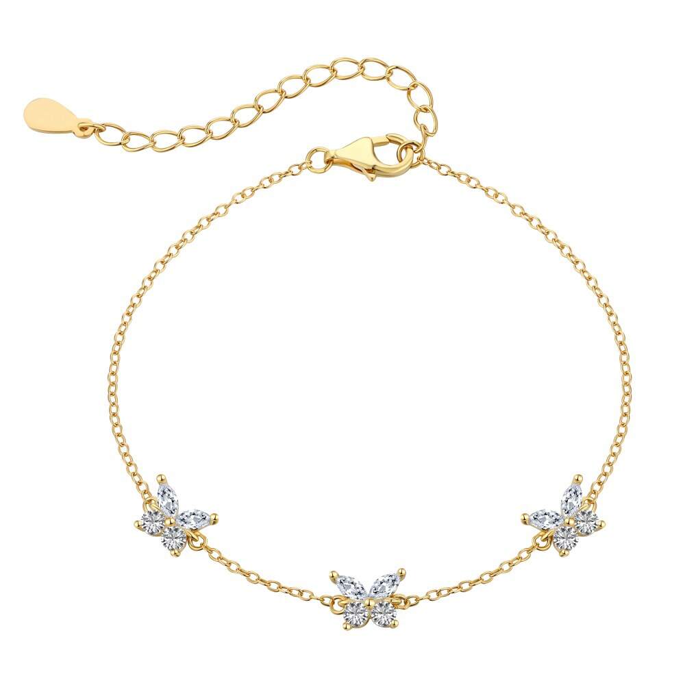 925 Silver Butterfly Bracelet with Cubic Zirconia 4