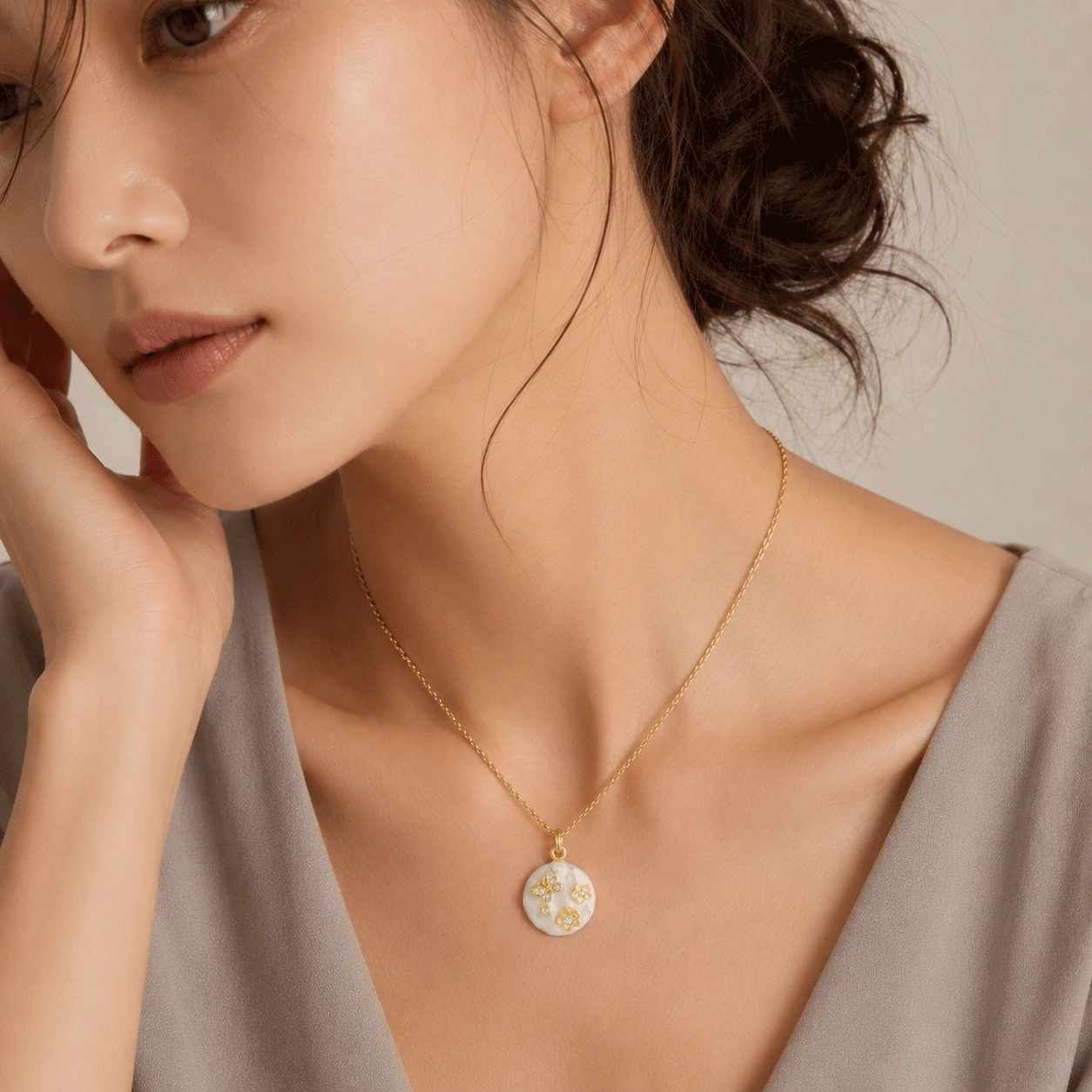 925-silver-pearl-necklace-custom - Zhefan Jewelry Custom 925 silver pearl necklace with stone-set butterfly and flower motifs - Zhefan Jewelry