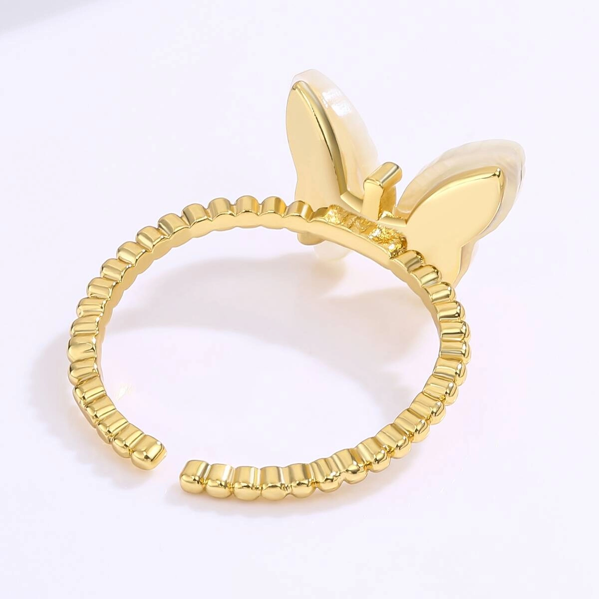 Adjustable Butterfly Ring Gold Plated for Women 3 - Zhefan Jewelry