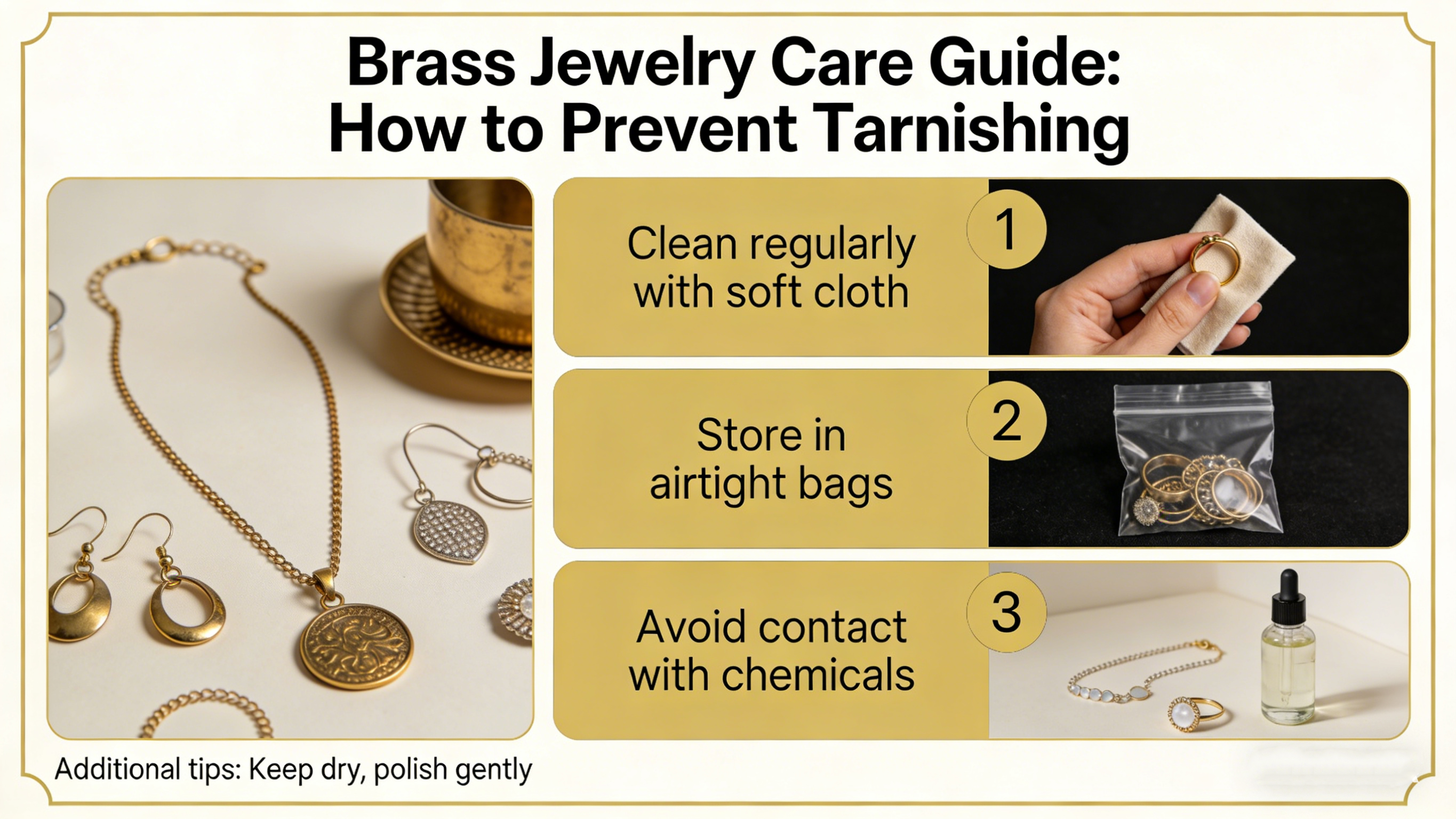 Brass Jewelry Care Guide How to Prevent Tarnishing