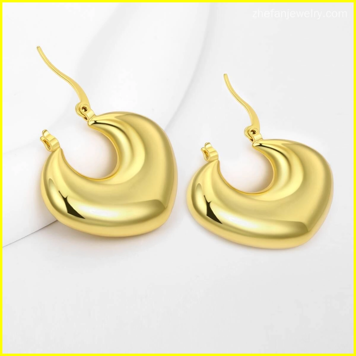 Chunky Hoop Earrings Hypoallergenic Huggie Jewelry 5 - Zhefan Jewelry