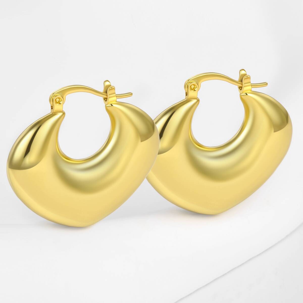 Chunky Hoop Earrings Hypoallergenic Huggie Jewelry 6