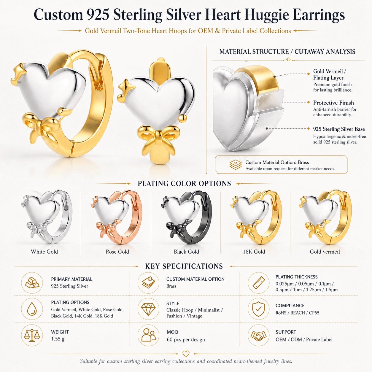 Produttore di orecchini a cerchio in argento sterling 925 - Zhefan Jewelry