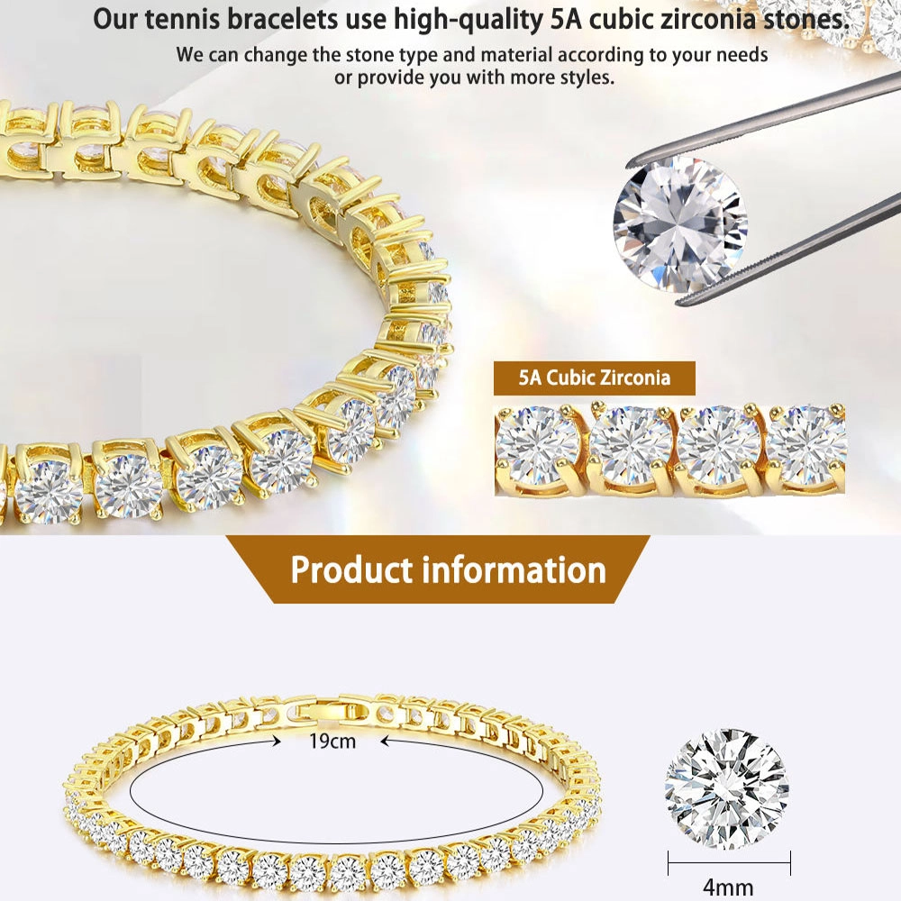 Custom Brass Tennis Bracelet Jewelry Supplier (5) - Zhefan Jewelry