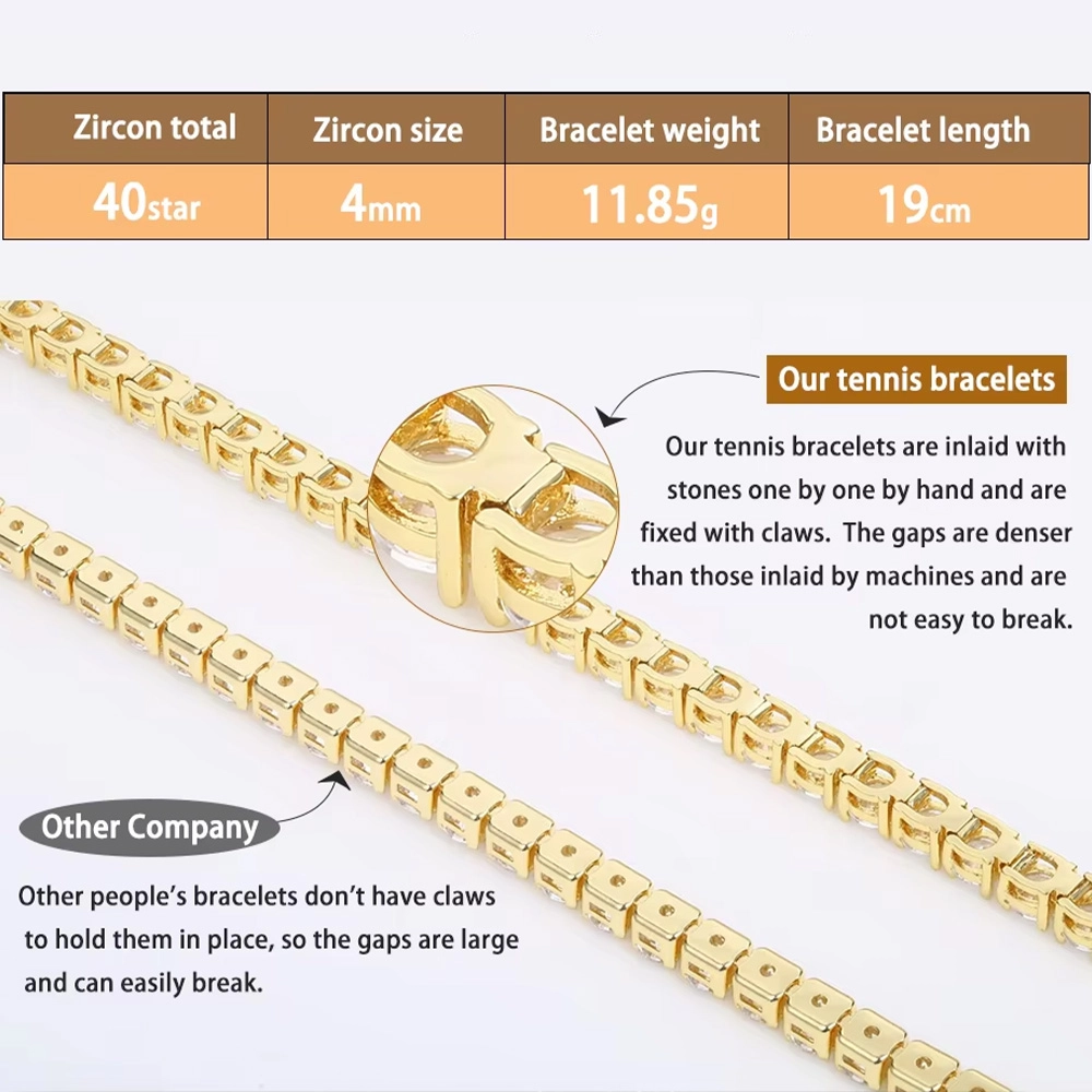 Custom Brass Tennis Bracelet Jewelry Supplier (8) - Zhefan Jewelry