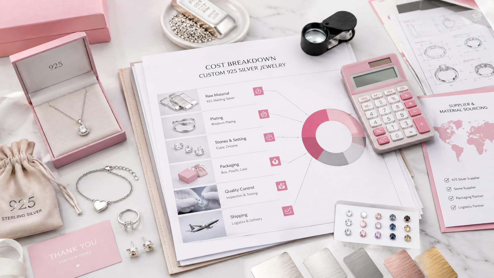 Custom sterling silver jewelry cost breakdown
