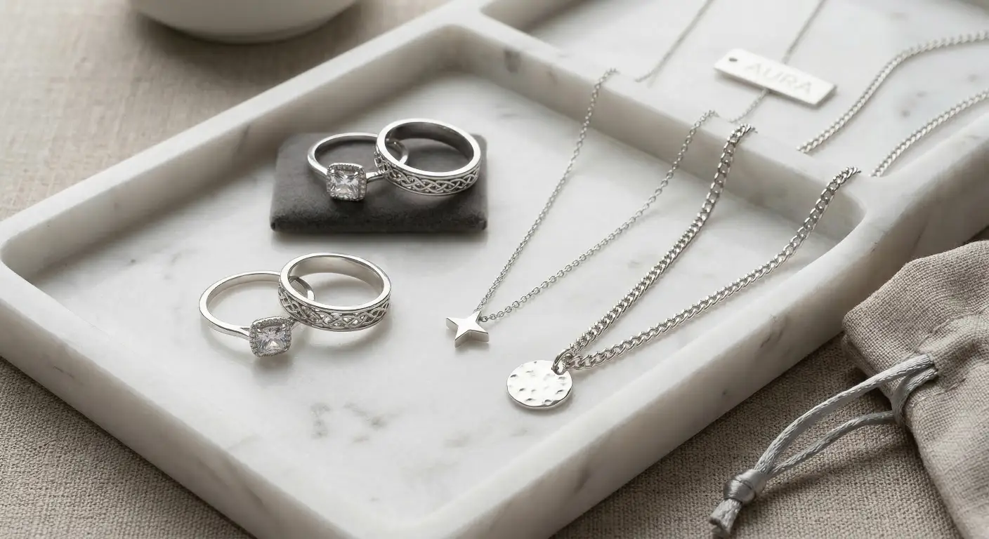 custom sterling silver rings and necklaces