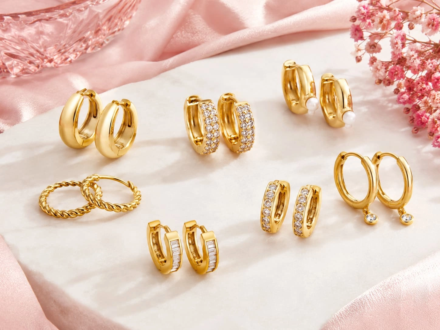 Custom wholesale brass huggie earrings for private label jewelry brands - Zhefan Jewelry