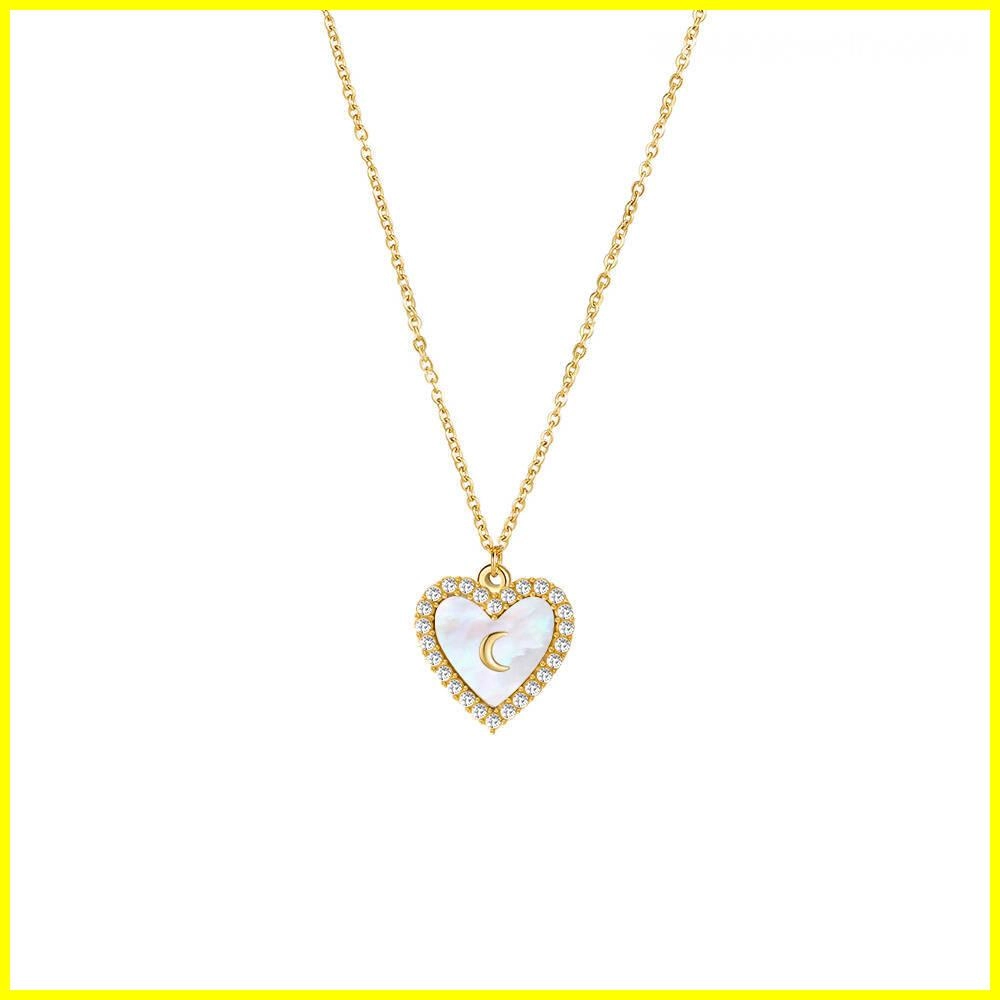 Customized 18K Gold-Plated Mother of Pearl Necklace with Zirconia 1 - Zhefan Jewelry