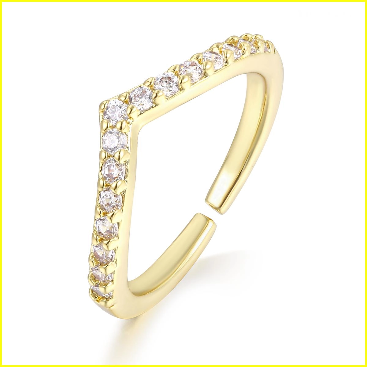 Anelli geometrici impilabili con incastonatura a canale Danity 1 - Gioielli Zhefan