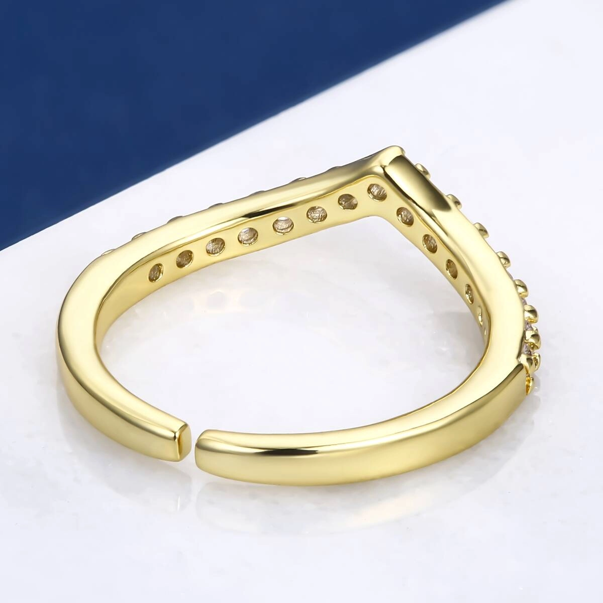 Danity Channel Setting Geometric Stackable Rings 5 - Zhefan Jewelry