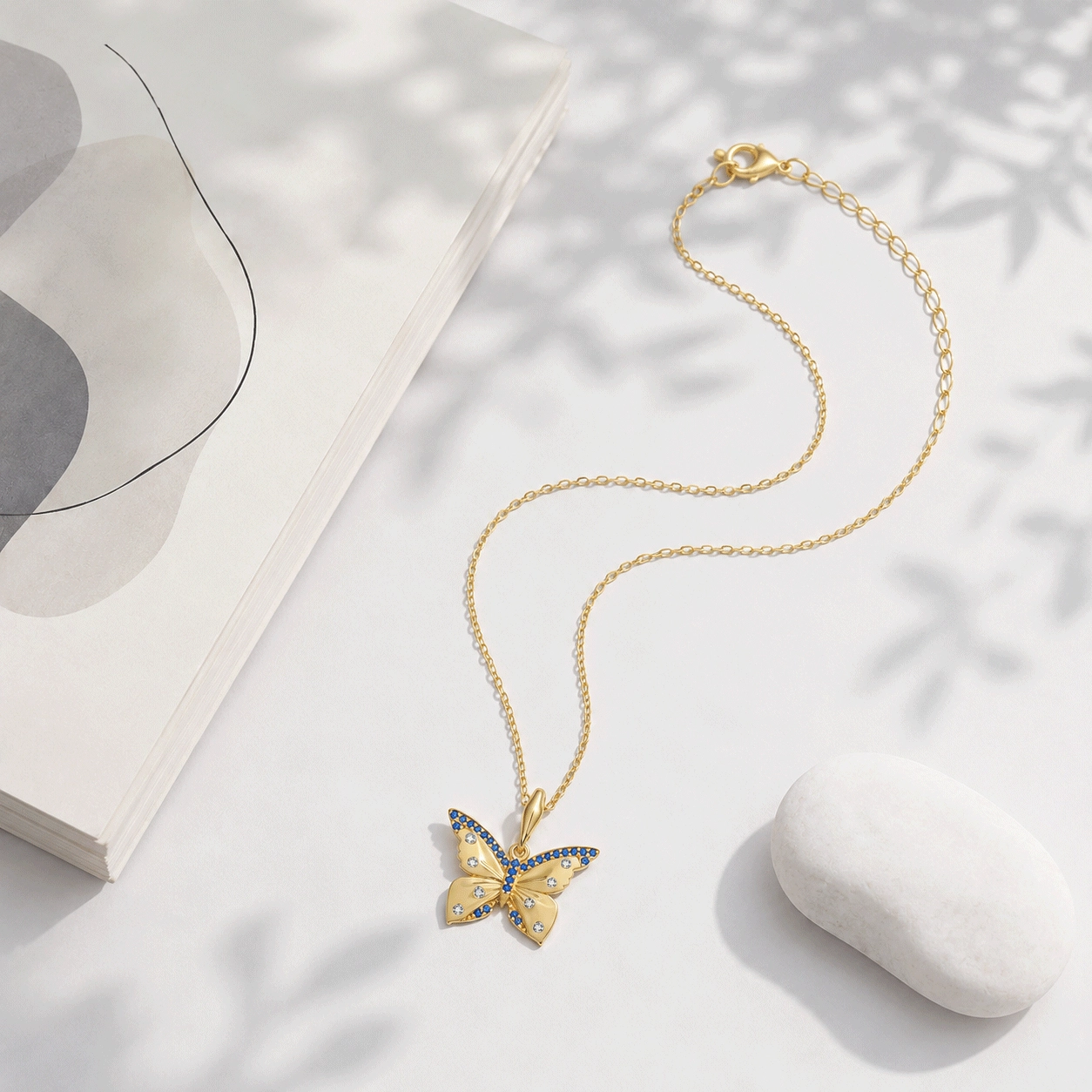 Collana con farfalla in vermeil d'oro - Fornitore e prodotto - Zhefan Jewelry