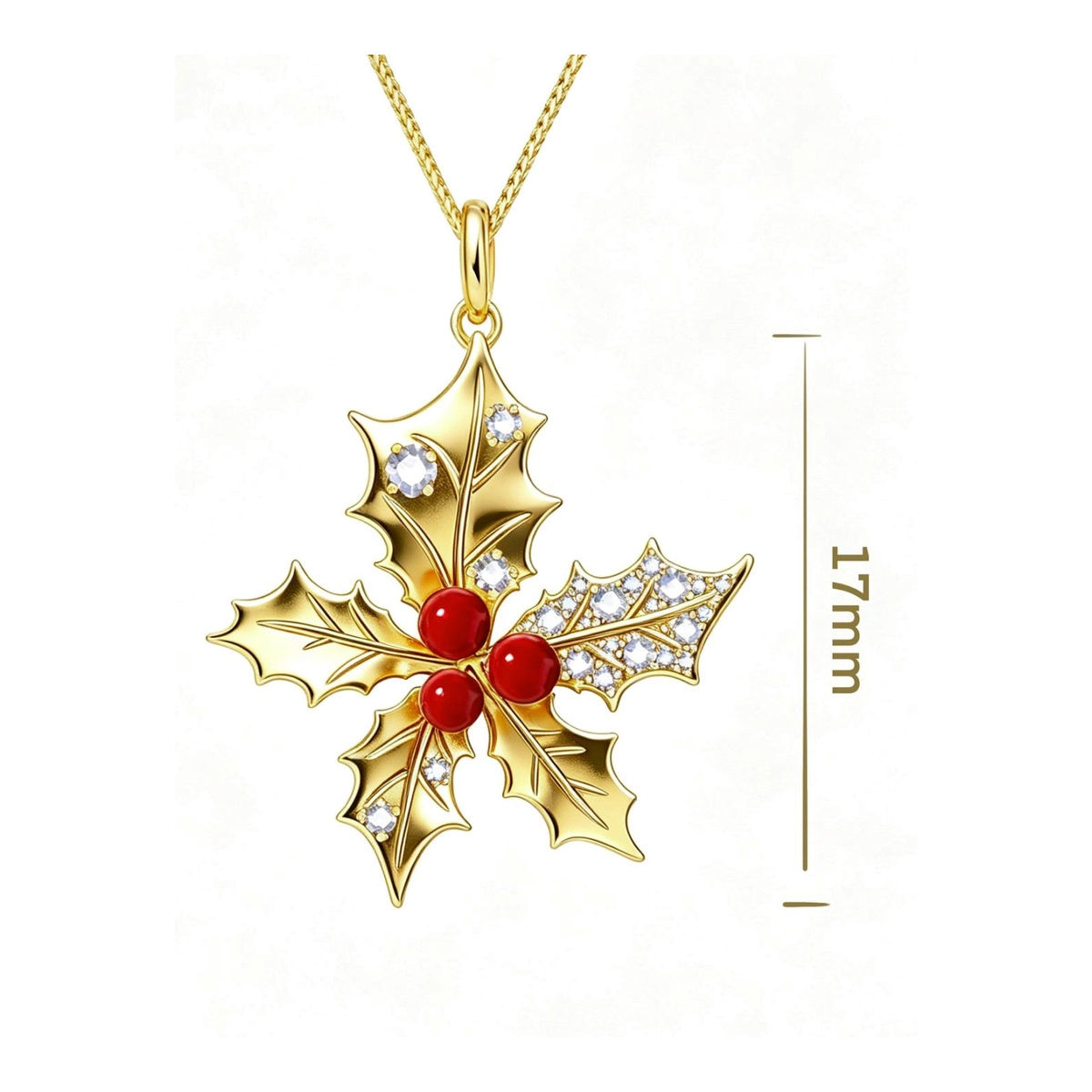 christmas necklace - Zhefan Jewelry Christmas necklace designs with holly Christmas tree heart star and gingerbread charms - Zhefan Jewelry