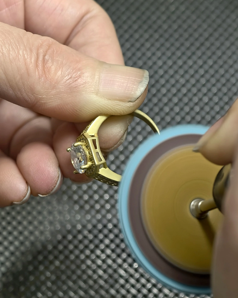 Model Polishing After Stone Setting - Zhefan Jewelry