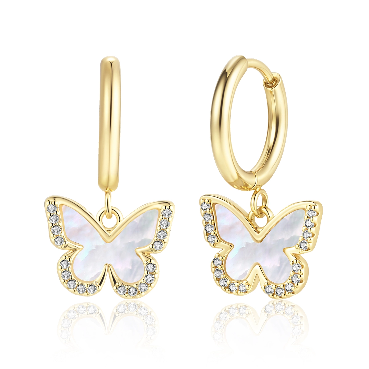 OEM butterfly charm earrings - Zhefan Jewelry