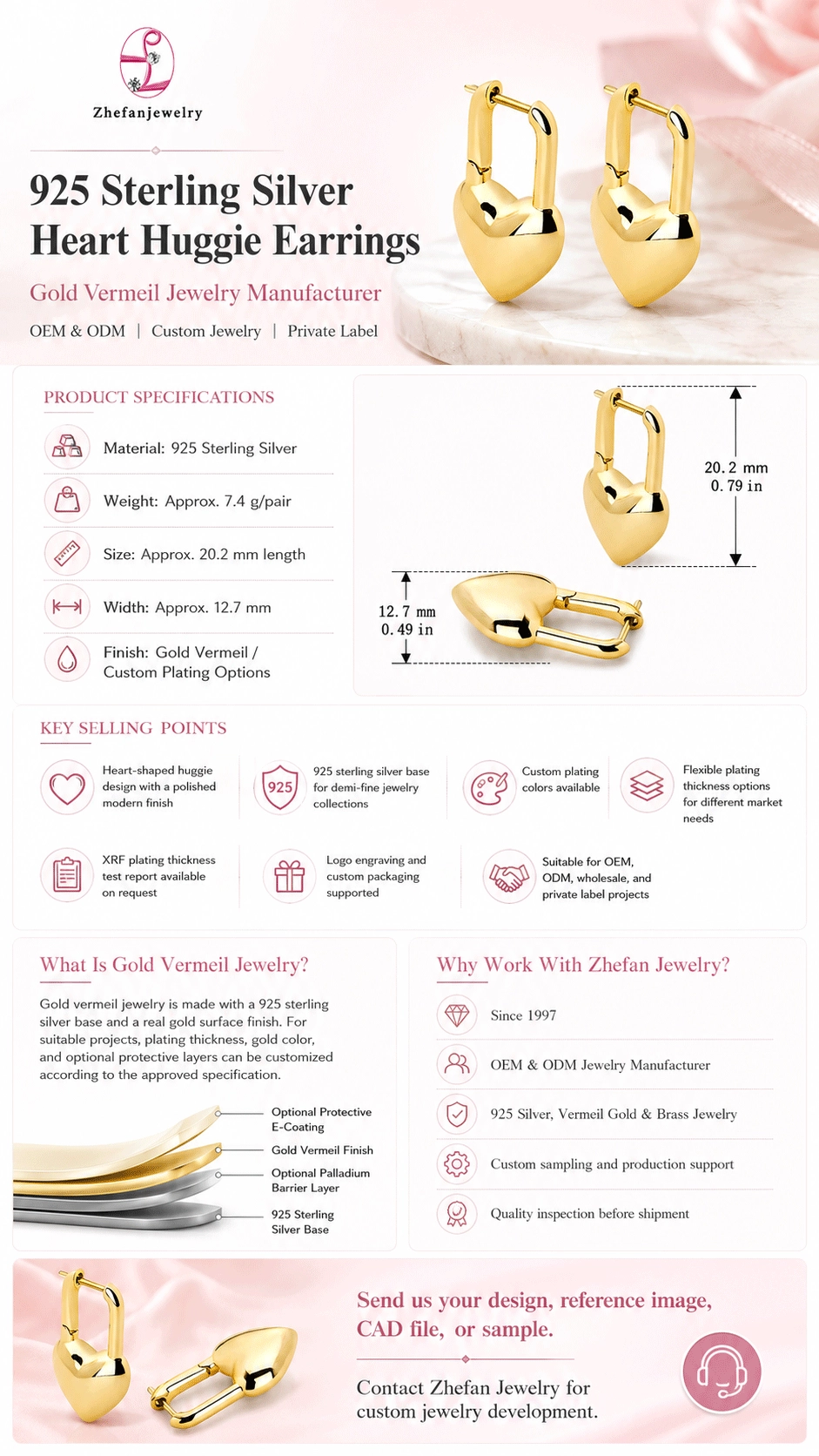 OEM-gold-vermeil-earring - Zhefan Jewelry