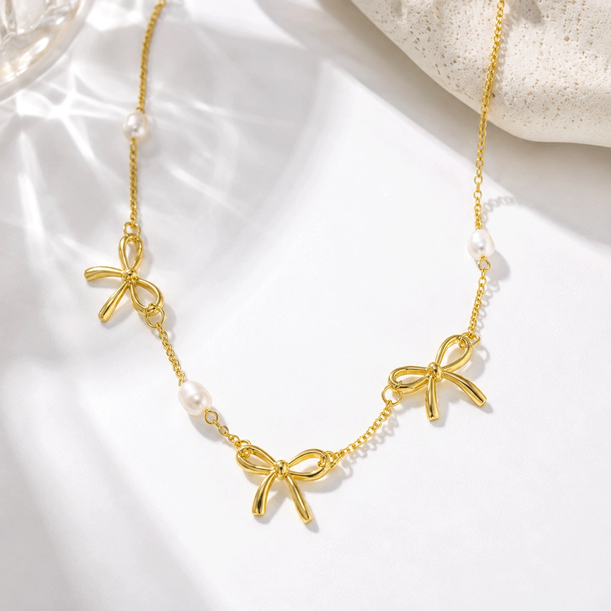 Collana con fiocco di perle OEM - Zhefan Jewelry