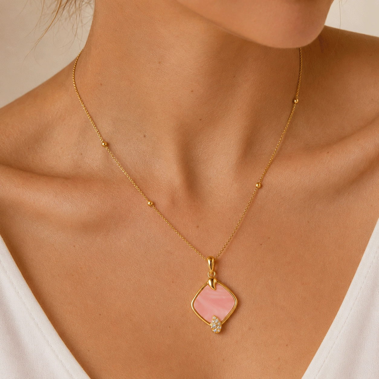 OEM-rhombus-pendant-necklace - Zhefan Jewelry