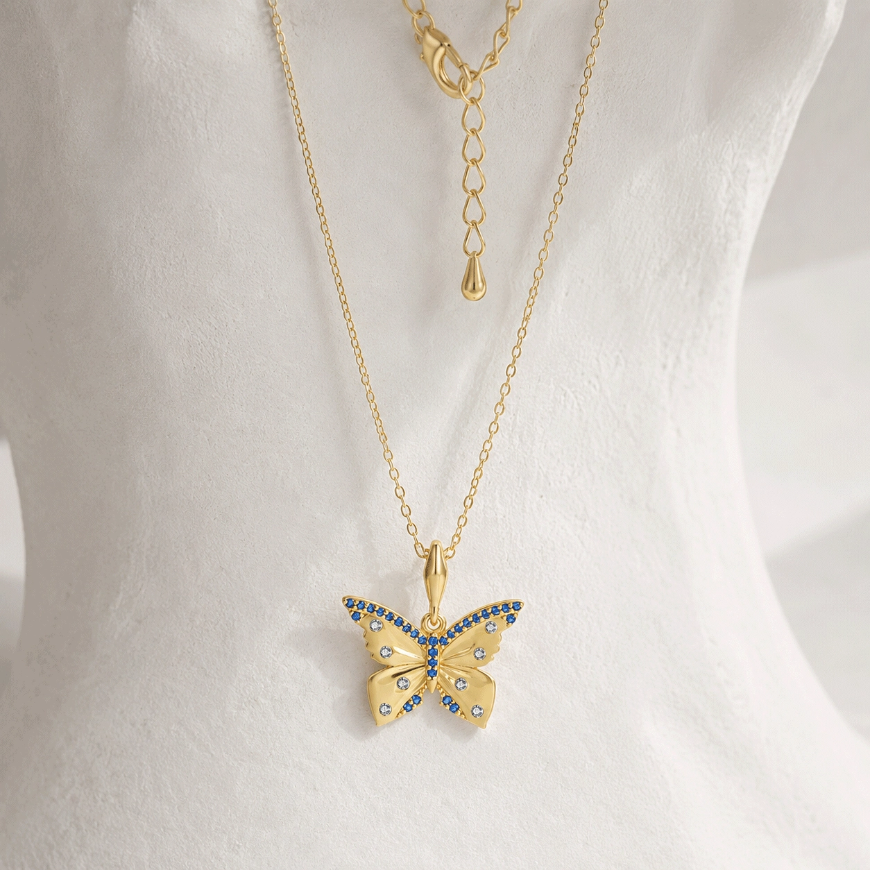 Collana con ciondolo a farfalla in vermeil d'oro OEM - Zhefan Jewelry