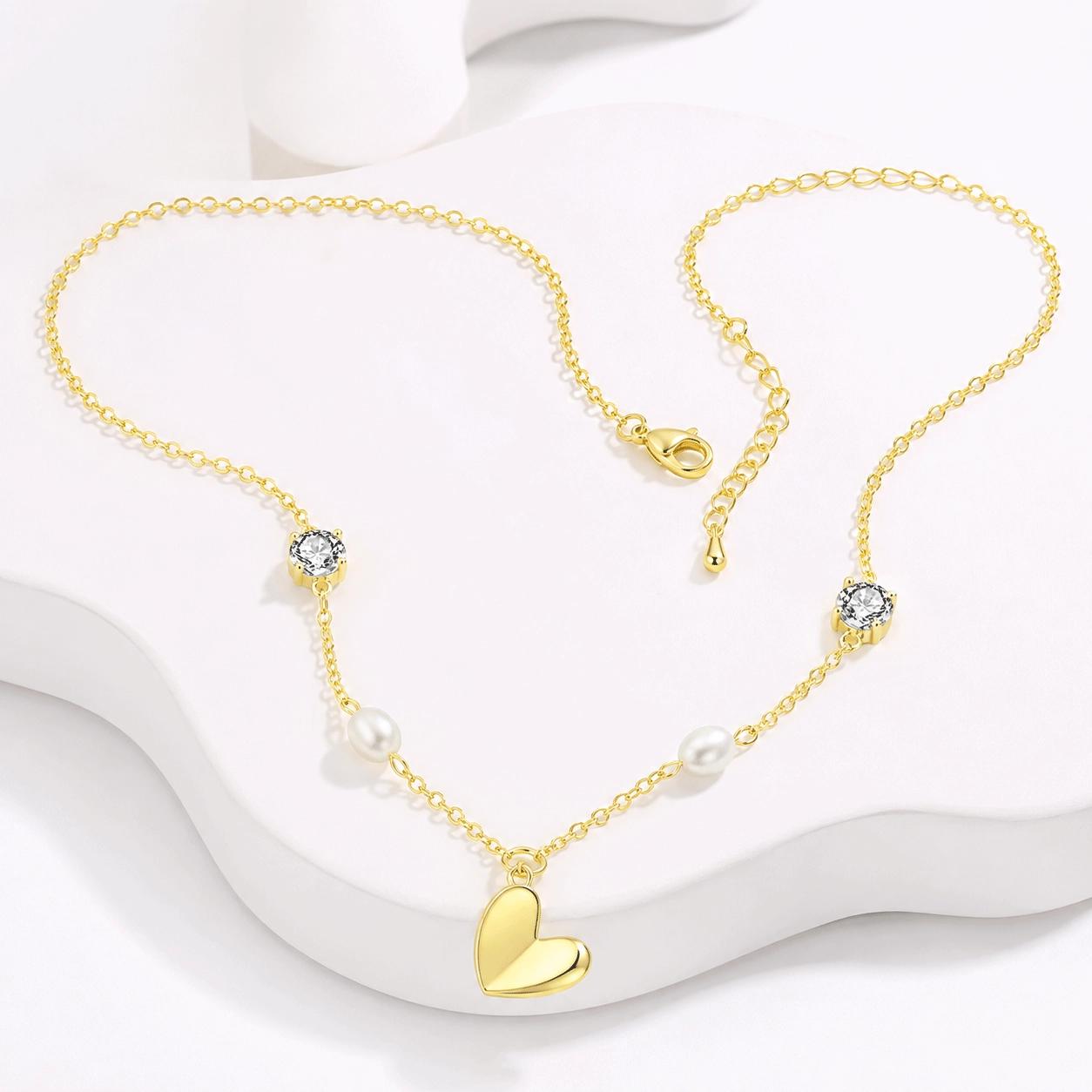 Collana di perle con chiusura a moschettone - Gioielli Zhefan