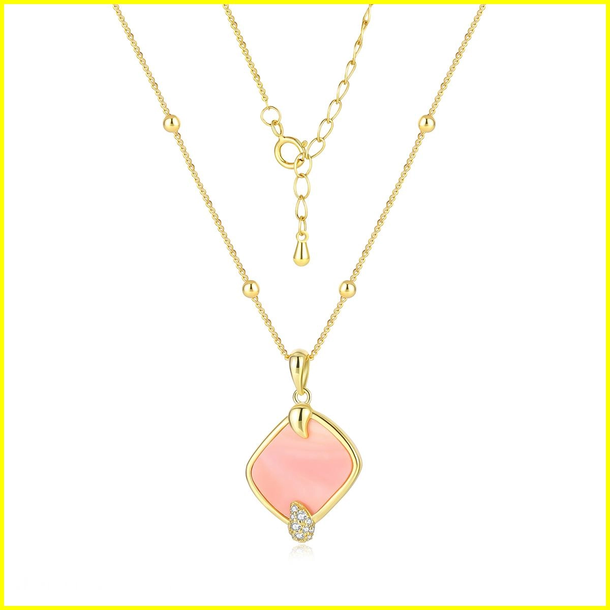 rhombus shaped pendant necklace - Zhefan Jewelry