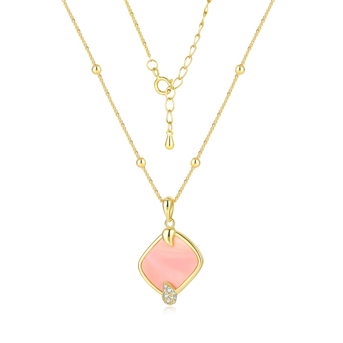 rhombus shaped pendant necklace - Zhefan Jewelry