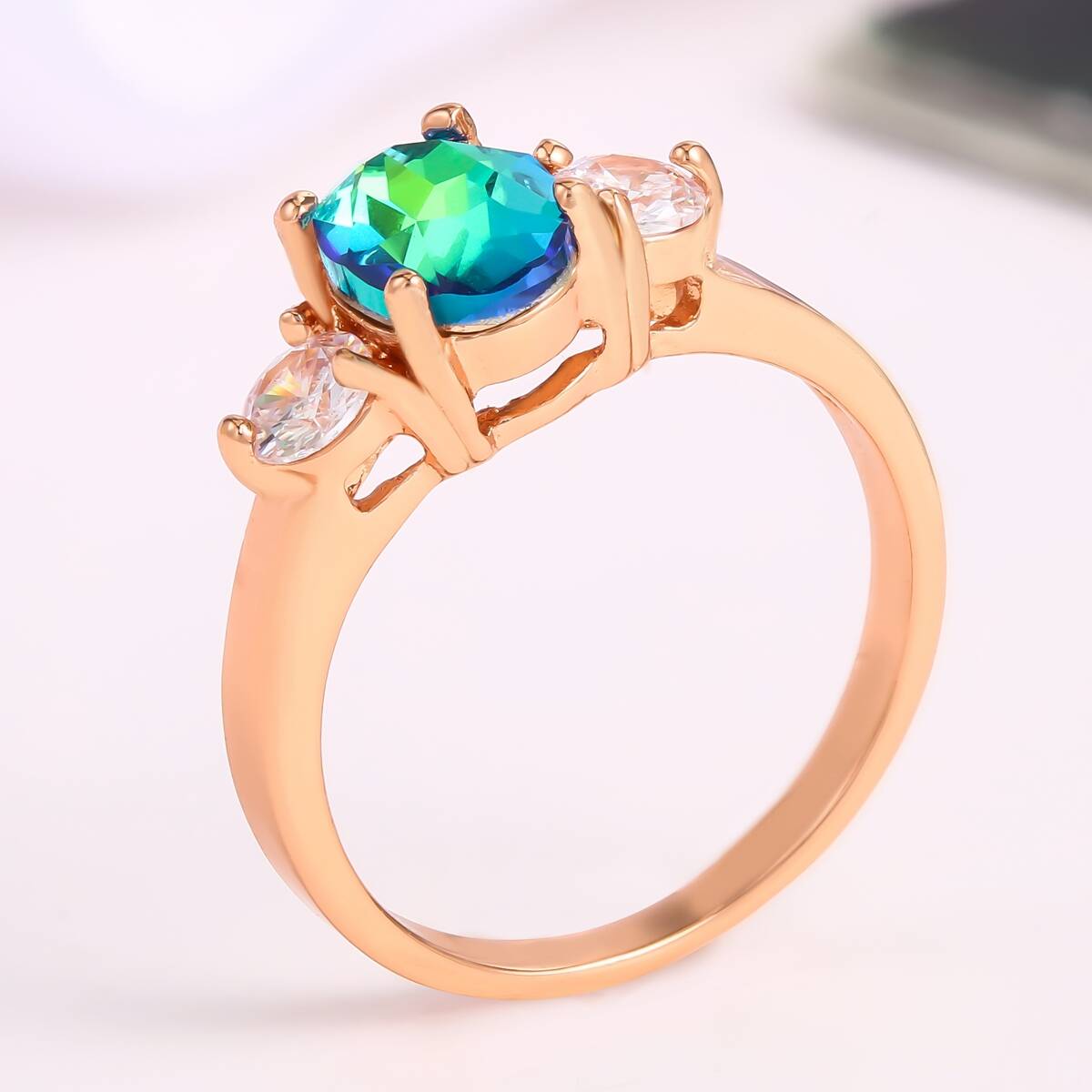 Rose Gold Ring -Gold Plated  Jewelry 6