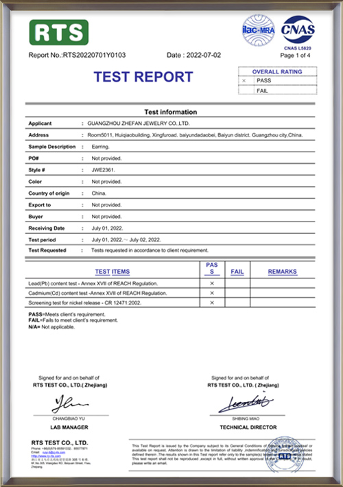 RTS-Lead free-cadmium free-nickel free
