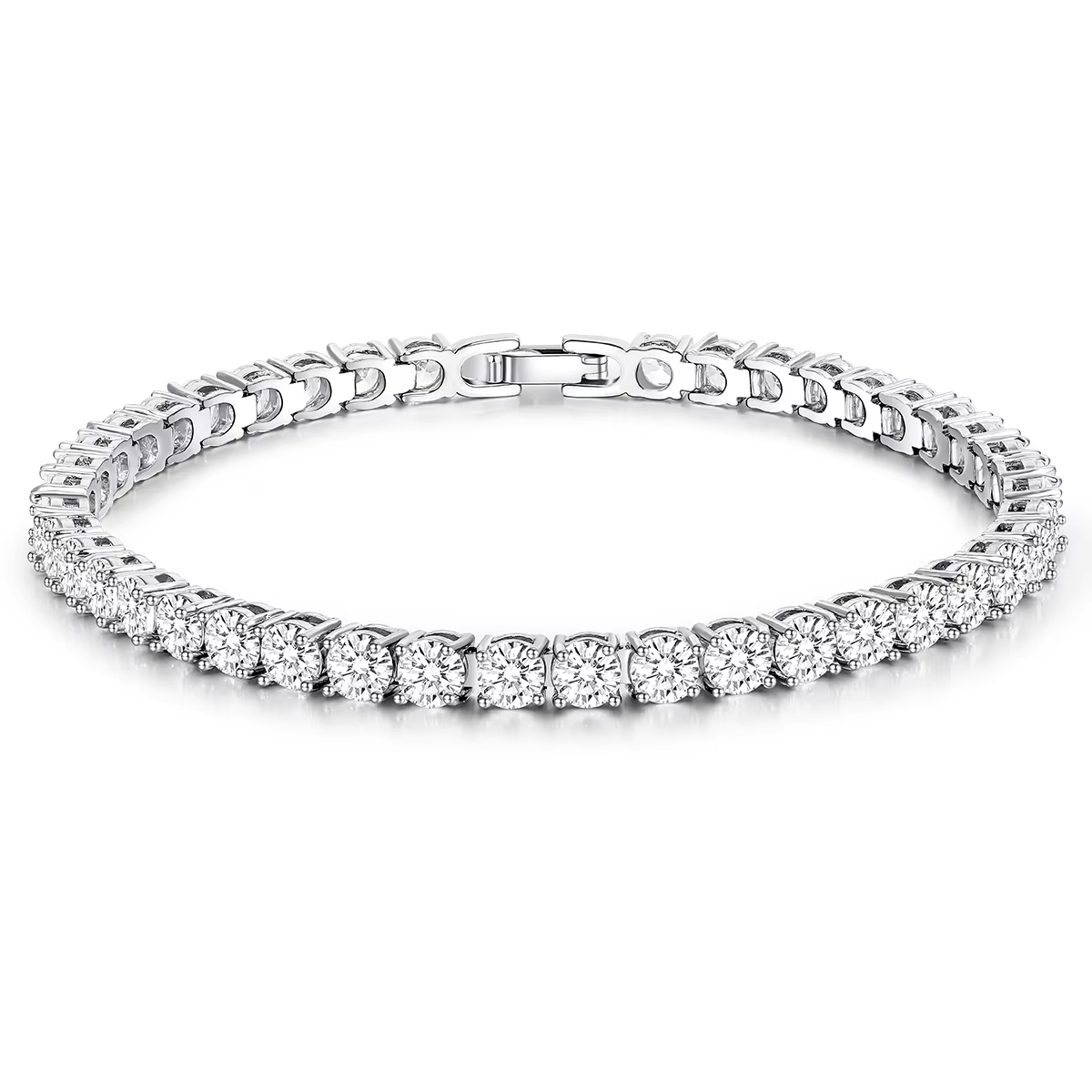 Tennis Bracelet with 4MM Cubic Zirconia 4