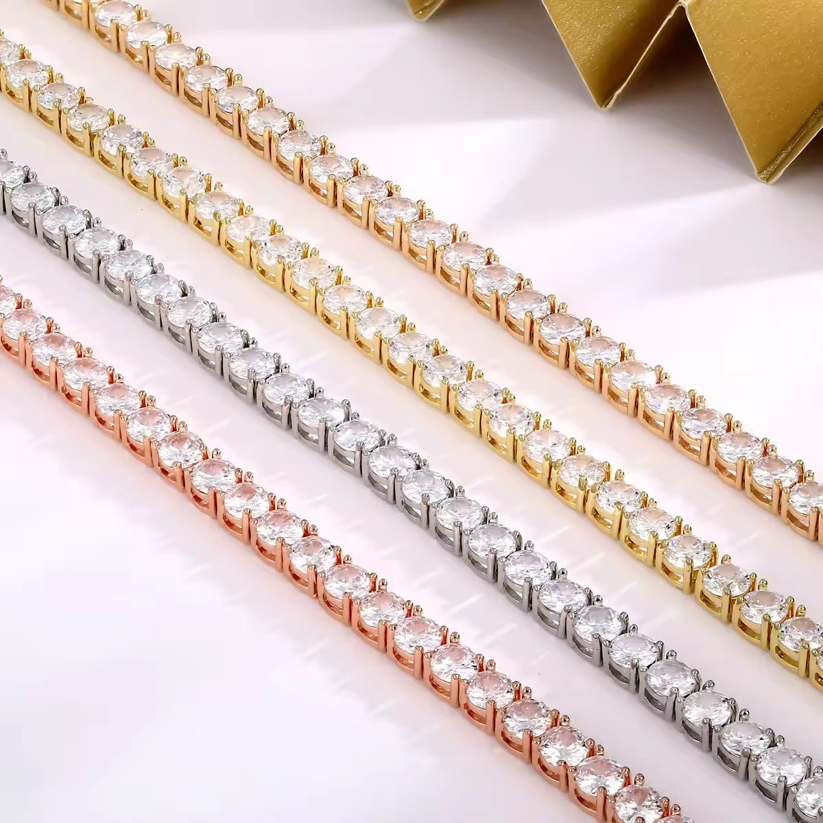 Tennis Bracelet with 4MM Cubic Zirconia 7 - Zhefan Jewelry