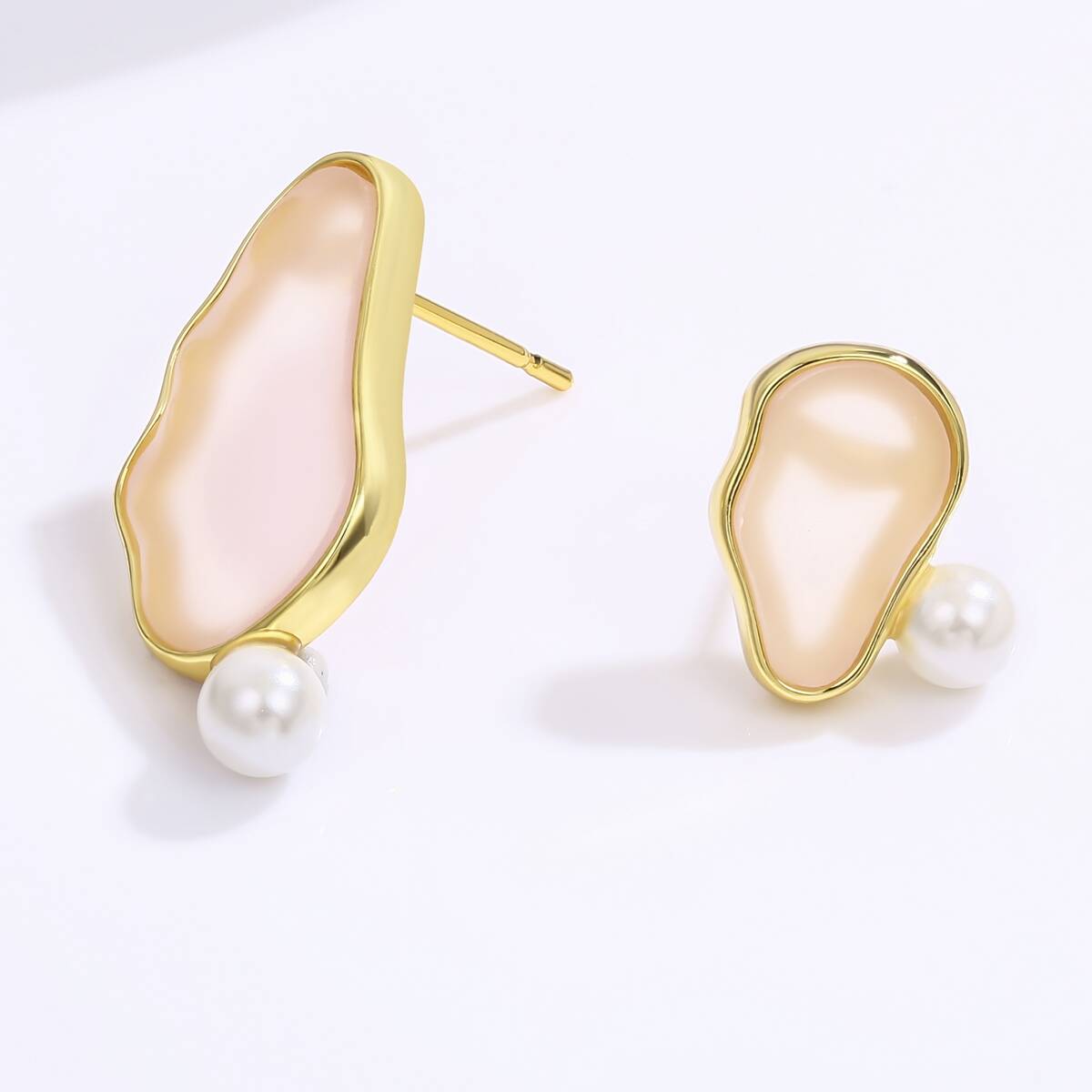 Unique Iregular Pearl Stud Earrings 6