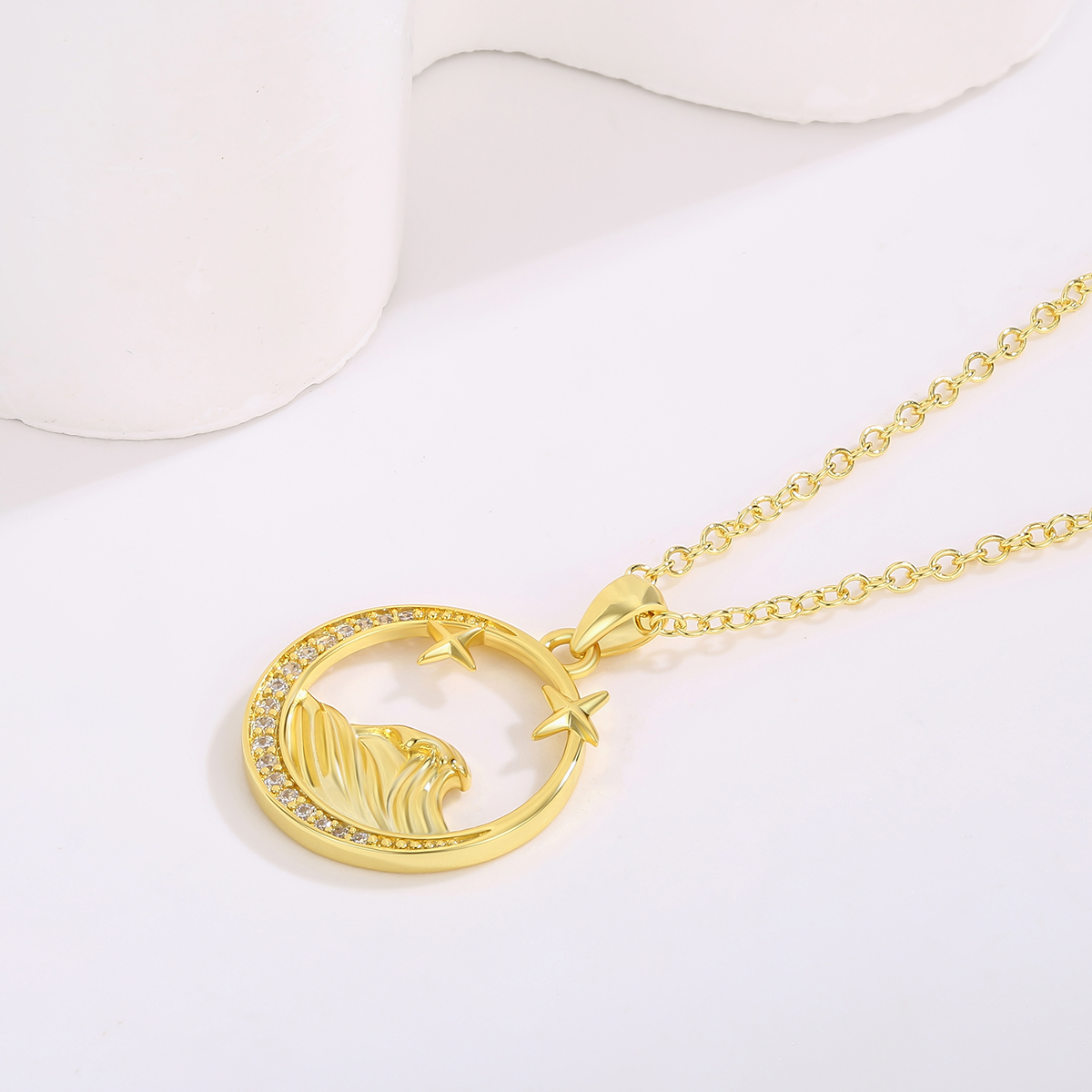 Wave & Star Pendant Necklace