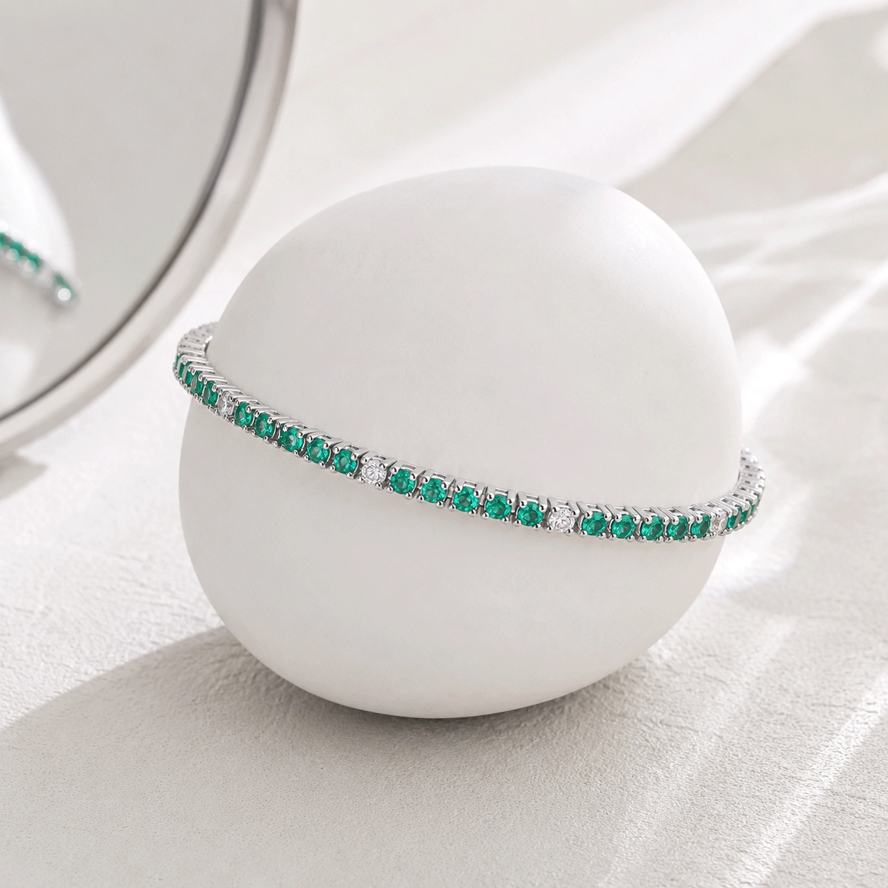 white-gold-tennis-bracelet - Zhefan Jewelry