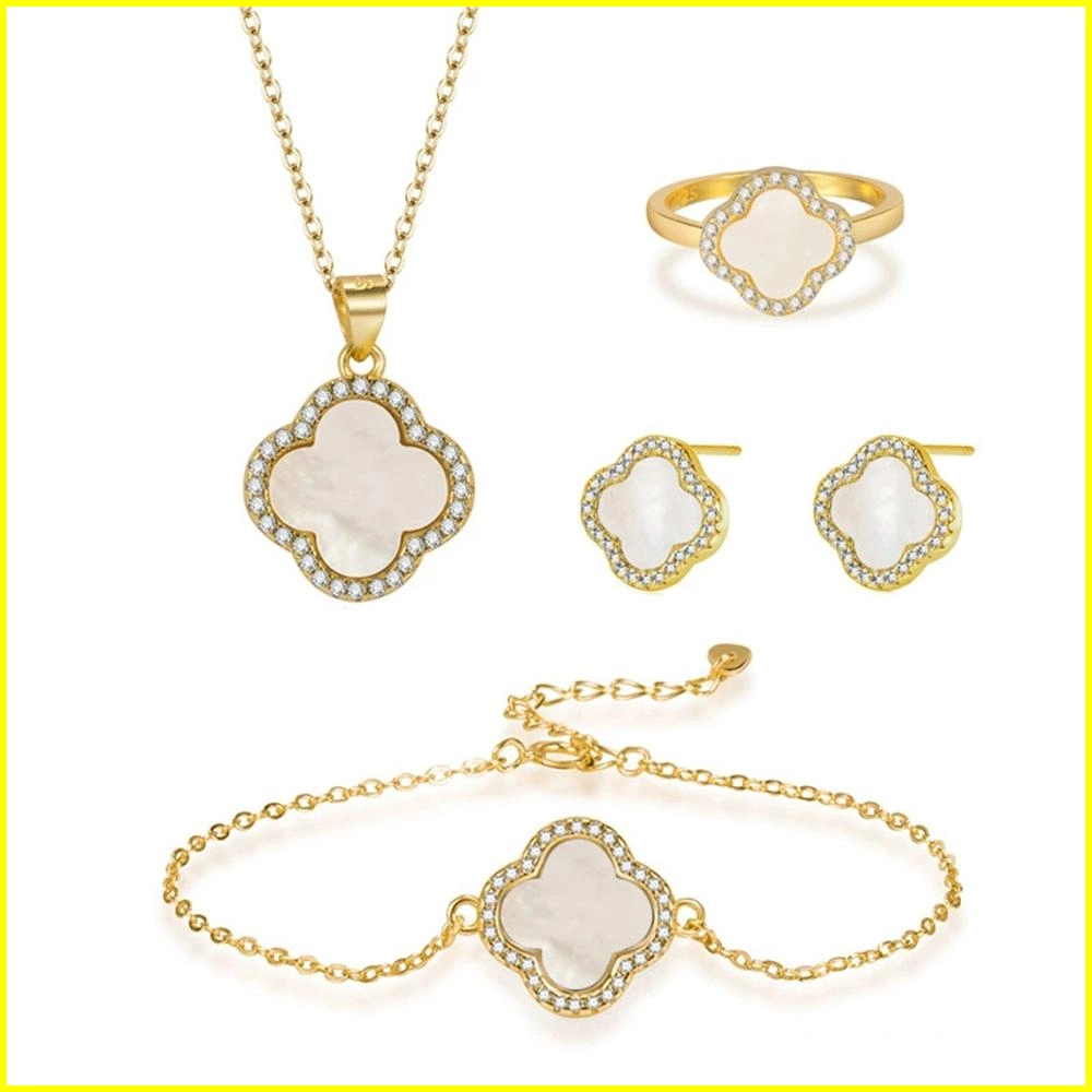 Gioielli all'ingrosso Set di gioielli in argento sterling 925 con trifoglio (1) - Gioielli Zhefan