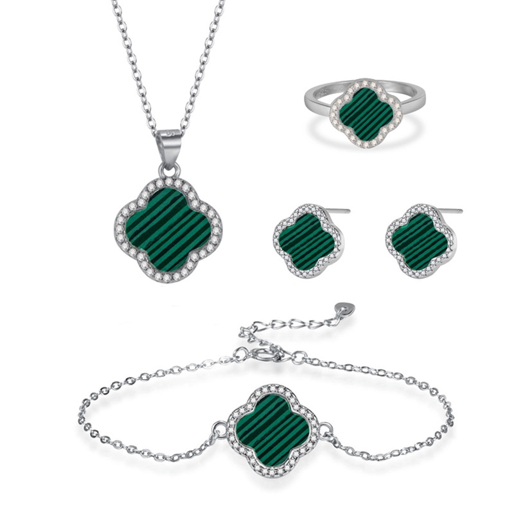 Wholesale Jewelry 925 Sterling Silver Clover Jewelry Sets (4) - Zhefan Jewelry