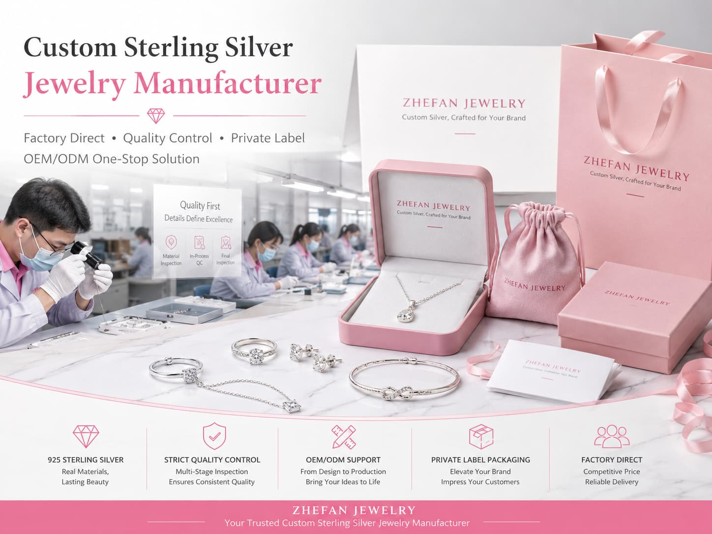 ZHEFAN JEWELRY custom sterling silver jewelry quality control