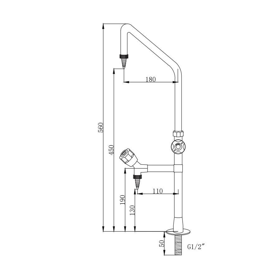 1 2 3 4 Outlet lab water faucet 1 2 3 4 Outlet lab water faucet