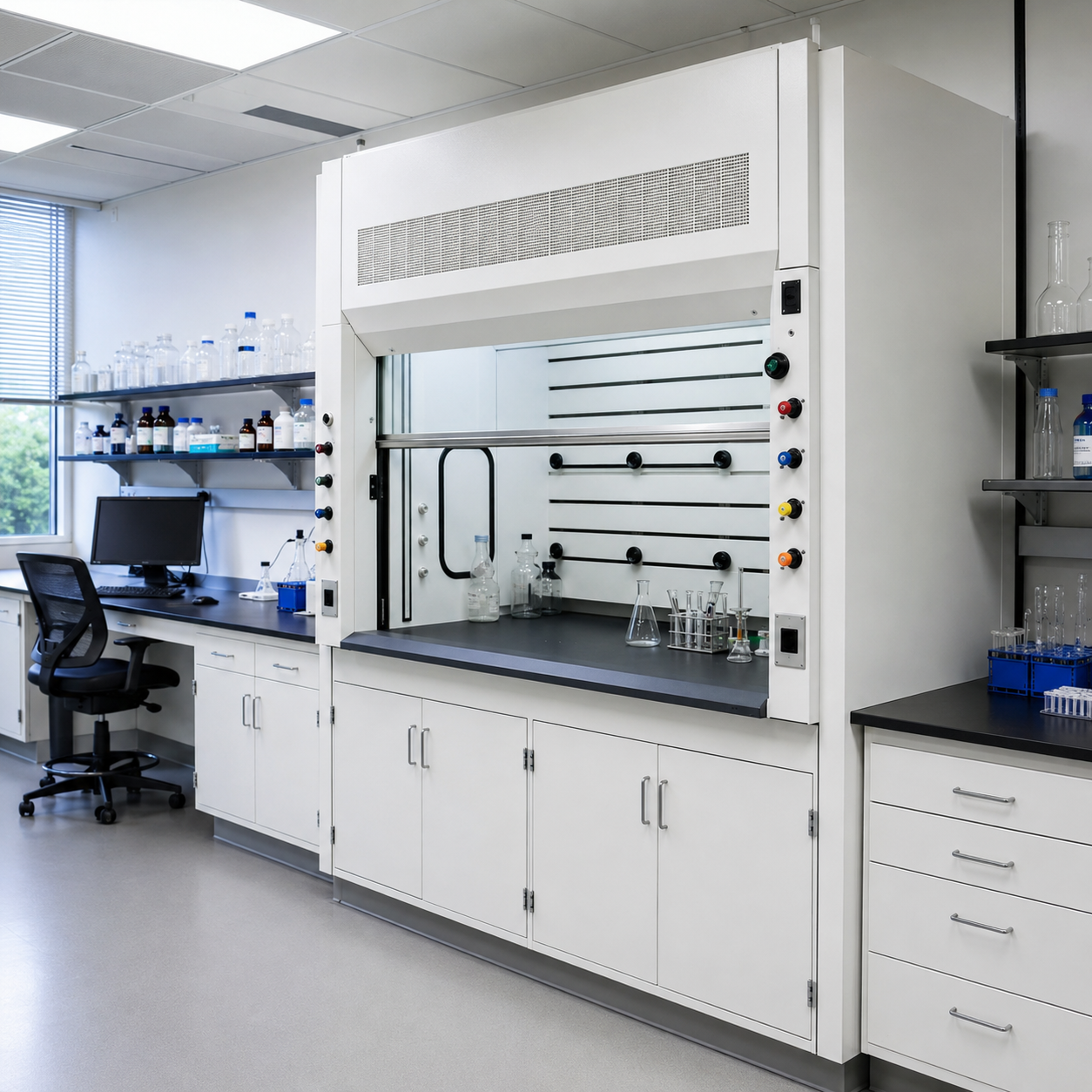 Campanas para ácido perclórico en laboratorio
