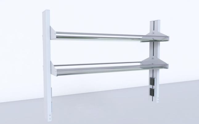 aluminum-glass reagent racks