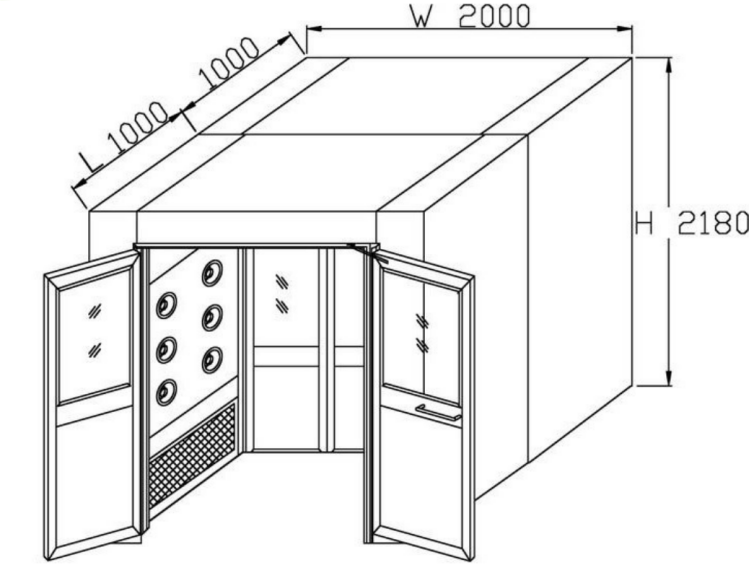 Cargo Air Shower Size