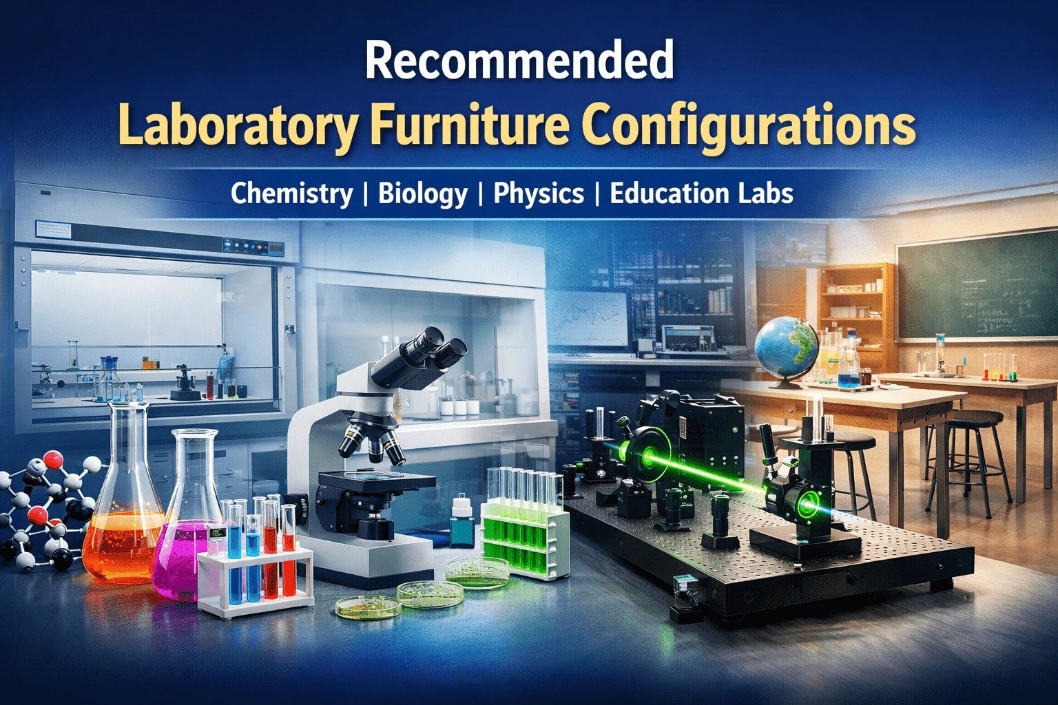 chemistry laboratory furniture with epoxy resin workbench