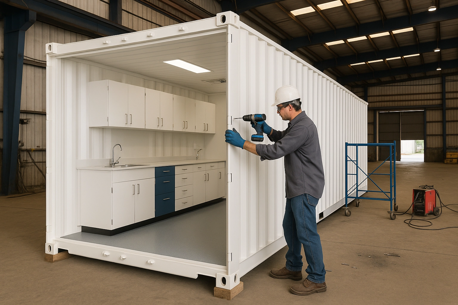 container laboratory manufacturing process